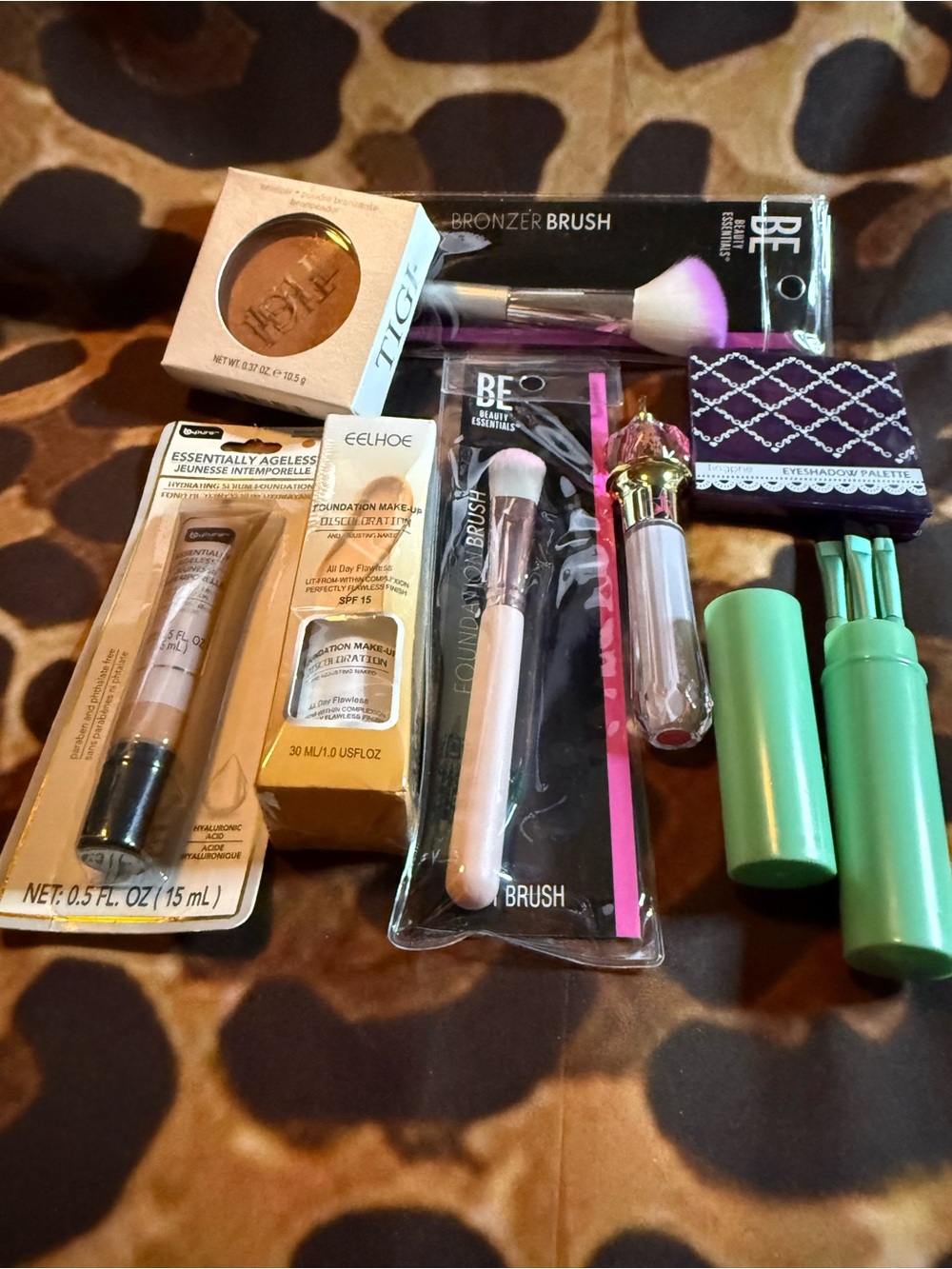 Makeup Bundle - foundation, shadows, bronzers & brushes- see pics for details